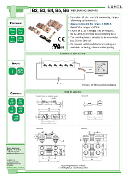 B2, B3, B4, B5, B6 Measuring shunts