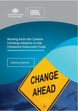 Moving from the Carbon Farming Initiative to the Emissions