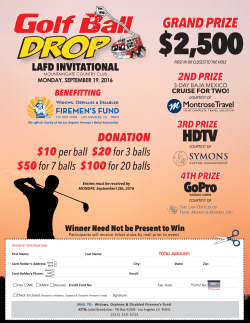 2016 GOLF Ball Drop Flyer