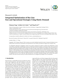 Integrated Optimization of Bus Line Fare and Operational