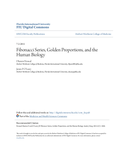 Fibonacci Series, Golden Proportions, and the Human Biology