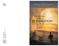 Foundations of the - Brigham Young University