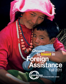 Choose to Invest in Foreign Assistance