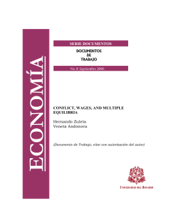 In this paper we present a general equilibrium model where workers