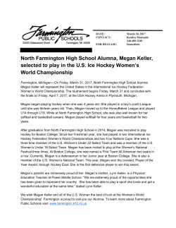 North Farmington High School Alumna, Megan Keller, selected to
