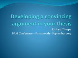 Preparing and handling your oral defence