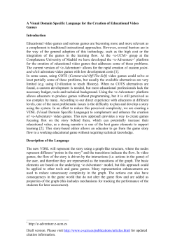 A Visual Domain Specific Language for the Creation of - e-UCM