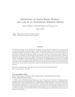 Estimation of Agent-Based Models: the case of an Asymmetric