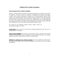 Syllabus for BA (Hons.) Economics