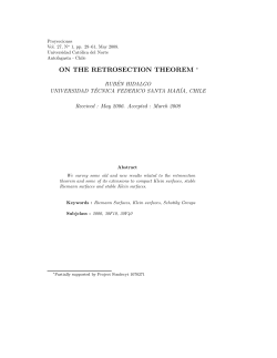 on the retrosection theorem