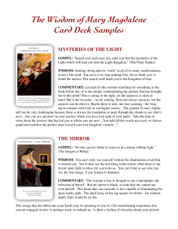 The Wisdom of Mary Magdalene Card Deck Samples