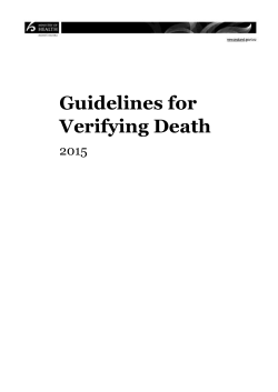 Guidelines for Verifying Death