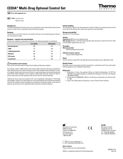 CEDIA&reg; Multi-Drug Optional Control Set