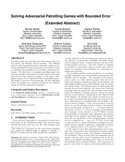 Solving Adversarial Patrolling Games with Bounded Error (Extended