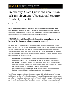 FAQs Disability Benefits - Self