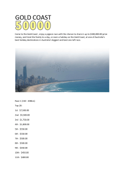 Come to the Gold Coast , enjoy a pigeon race with the chance to