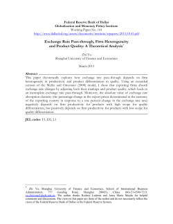 Exchange Rate Pass-through, Firm Heterogeneity and Product Quality
