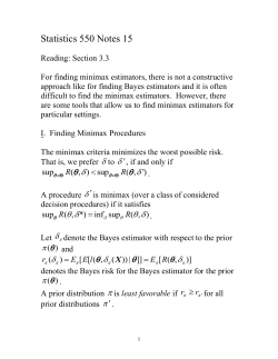 Statistics 512 Notes ID - Wharton Statistics Department