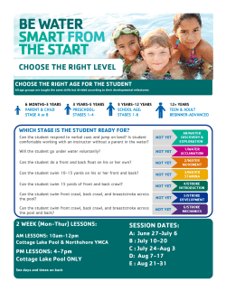 Summer Swim Lessons Schedules