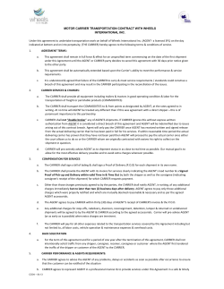 motor carrier contract transportation agreement with