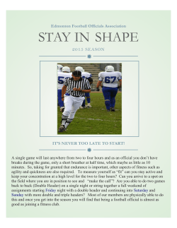 Stay in Shape page - Edmonton Football Officials Association