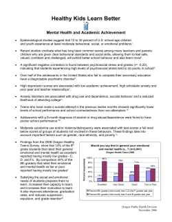 Mental Health and Academic Achievement - School