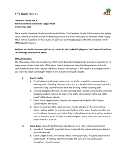 1st grade rules - YMCA of Metropolitan Chattanooga