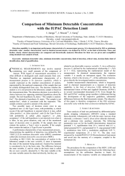 Comparison of Minimum Detectable Concentration with the IUPAC