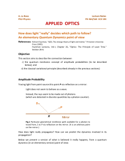 Amplitude probability. How does light