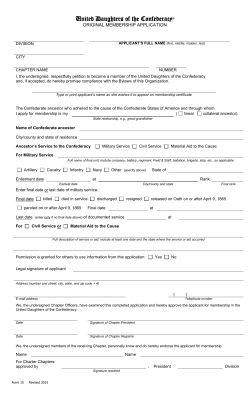 Original Membership aPPLICATION