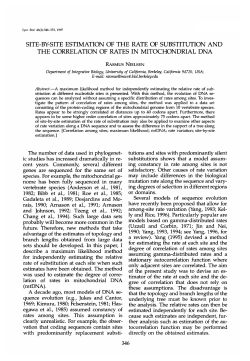 site-by-site estimation of the rate of substitution and the correlation of