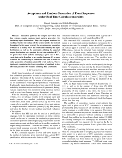 Acceptance and Random Generation of Event