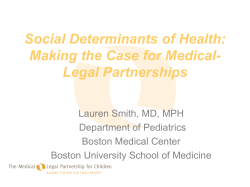 CCMC Grand Rounds &ndash; Social Determinants of Health