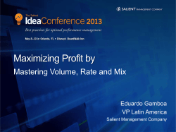 Maximizing Profit - Salient Management Company