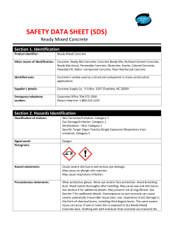 SDS - Concrete Supply Co.