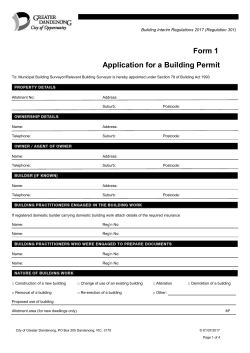 Application for a Building Permit (PDF - 429KB)