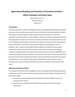 Agent-Based Modeling and Simulation of Connected Corridors