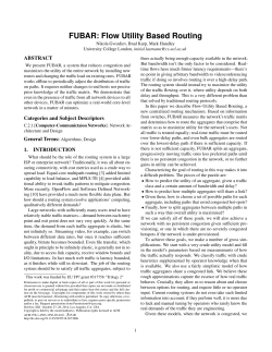 FUBAR: Flow Utility Based Routing