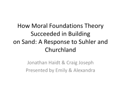 How Moral Foundations Theory Succeeded in Building on Sand: A