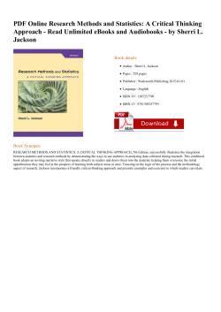 PDF Online Research Methods and Statistics: A
