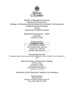 ministry of - BC Bid - Province of British Columbia