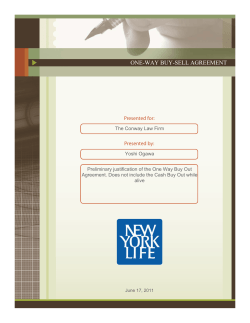 One-Way Buy Sell Agreement
