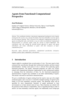 Agents from Functional-Computational Perspective