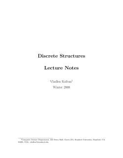 Discrete Structures Lecture Notes