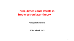Three-dimensional effects in free-electron laser theory Panagiotis