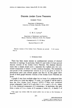 Discrete Jordan Curve Theorems - People