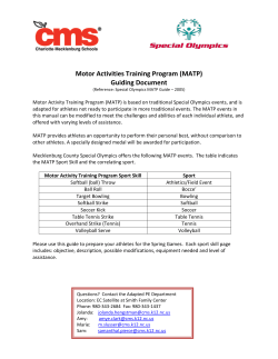 Motor Activities Training Program (MATP) Guiding