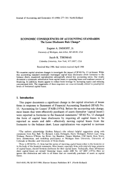 ECONOMIC CONSEQUENCES OF ACCOUNTING STANDARDS