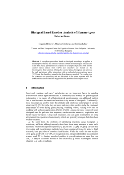 Biosignal Based Emotion Analysis of Human