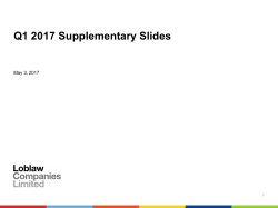 Q1 2017 Supplementary Slides